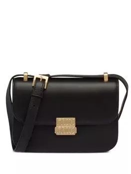 Miu Miu сумка на плечо с логотипом, черный