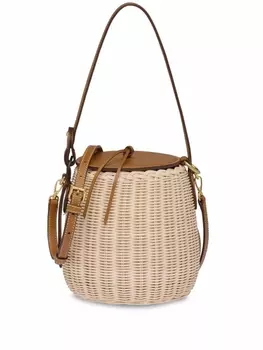 Miu Miu сумка на плечо Wicker, коричневый