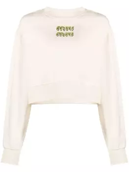 Miu Miu толстовка с логотипом, нейтральный цвет
