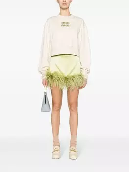 Miu Miu толстовка с логотипом, нейтральный цвет