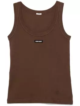 Miu Miu топ Costina, коричневый