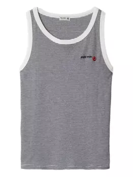 Miu Miu топ в рубчик из коллаборации с Petit Bateau, белый