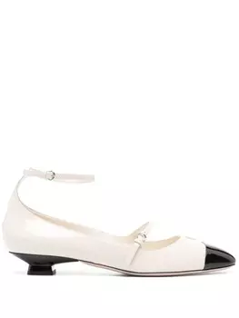 Miu Miu туфли с логотипом, белый