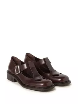 Miu Miu туфли с Т-образным ремешком, коричневый