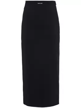 Miu Miu юбка миди с завышенной талией, черный