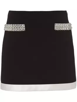 Miu Miu юбка мини Grain de Poudre, черный