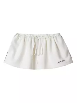Miu Miu юбка мини из джерси, белый