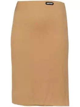 Miu Miu юбка мини, нейтральный цвет