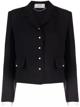 Miu Miu укороченный пиджак, синий