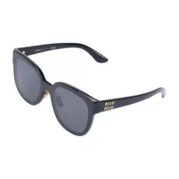 MIU MIU Женские квадратные солнцезащитные очки из ацетата, черные