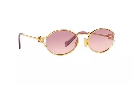 MIU MIU Женские солнцезащитные очки, Золотой