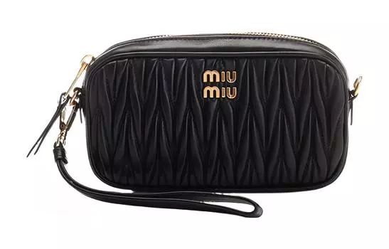 MIU MIU Женский клатч из овчины, черный