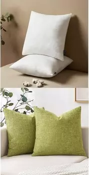 MIULEE 18x18 Вставки для подушек Набор из 2 шт.