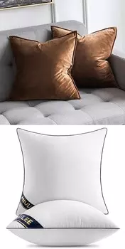 MIULEE Набор из 2 декоративных бархатных наволочек Шоколадный набор из 2 вставок для подушек 18x18