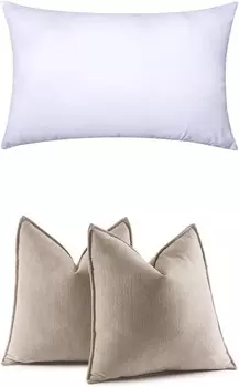 MIULEE Вставка для декоративной подушки и бежевые декоративные наволочки