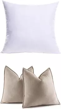 MIULEE Вставка для декоративной подушки Премиум-подушка и бежевые декоративные наволочки
