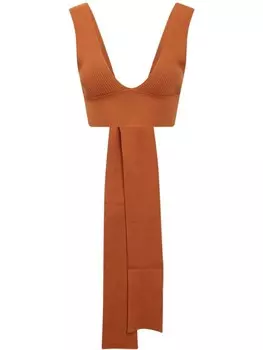 MIXIK Реджисено топ, коричневый