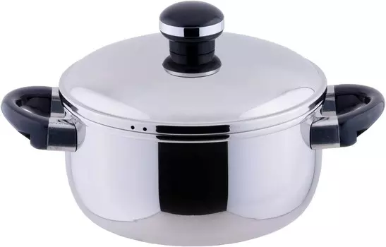 Miyazaki Seisakusho OJ-6 Objet, двуручная кастрюля, 7,9 дюйма (20 см), кастрюля, сделано в Японии, совместима с индукционной индукцией, легкая, Silver