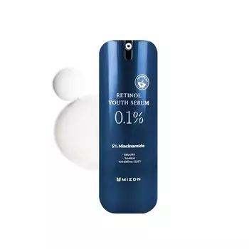 MIZON Retinol Youth 0,1% сыворотка с ретинолом и уходом за морщинами, бакучиолом, пептидами и ниацинамидом 0,99 унции