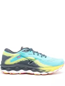 Mizuno кроссовки Wave Sky 7 с эффектом разбрызганной краски, синий