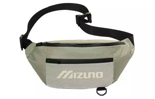 Mizuno Нейлоновая сумка-слинг серии HERITAGE, стандартная, унисекс, цвет светло-хаки