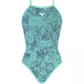 Mizuno Слитный женский купальник, голубой
