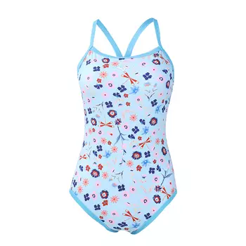 Mizuno Слитный женский купальник синего цвета