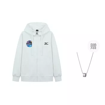 Mizuno Свитшот унисекс белого цвета с ожерельем