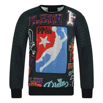 Mjo0037 свитер линии 02 Philipp Plein, черный