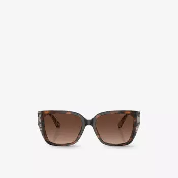Mk2199 acadia солнцезащитные очки из ацетата черепаховой расцветки в прямоугольной оправе Michael Kors, коричневый
