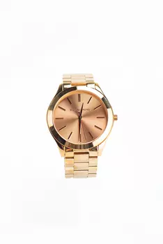 MK3197 Тонкие часы Runway Mono из нержавеющей стали цвета розового золота Michael Kors