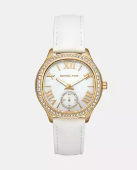 MK4818 Белые женские часы из кожи крокодила Michael Kors, белый