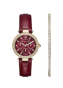 Mk6451 комплект женских наручных часов и браслета Michael Kors, красный