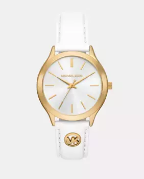 MK7466 Женские часы из золотой стали Michael Kors, белый