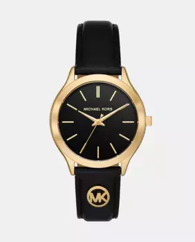 MK7482 Черные кожаные женские часы Michael Kors