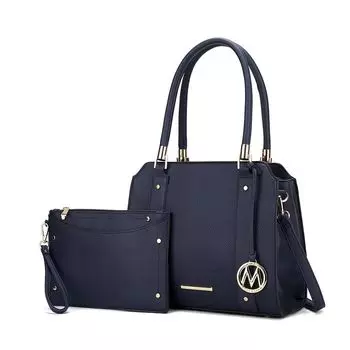 MKF Collection Norah Сумка-сэтчел с ремешком из 2 предметов от Mia K MKF Collection, серо-коричневый