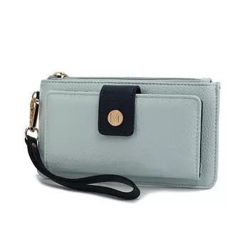 Mkf Collection Olympe Женский кошелек из веганской кожи от Mia K MKF Collection, цвет Light Blue Navy