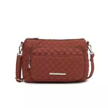 Mkf Collection Rosalie Женская стеганая хлопковая сумка через плечо от Mia K MKF Collection, коричневый