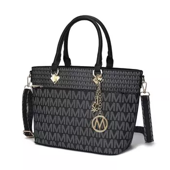 Mkf Collection Yonah Signature Женская сумка-тоут из веганской кожи с принтом от Mia K MKF Collection, цвет Burgundy