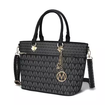 Mkf Collection Yonah Signature Женская сумка-тоут из веганской кожи с принтом от Mia K MKF Collection, цвет Tan