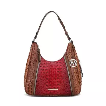 Mkf Collection Женская сумка на плечо Becket с тиснением под крокодила от Mia K MKF Collection, цвет Cognac