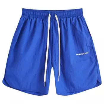 Mki шорты из мятого нейлона для бега Mki Miyuki-Zoku, синий