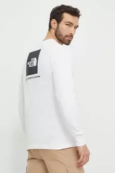 ML/S Redbox Tee хлопковый топ с длинными рукавами The North Face, бежевый
