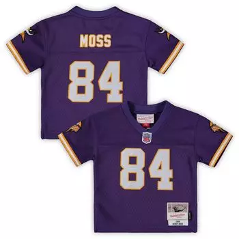 Младенец Митчелл и Несс Рэнди Мосс Пурпурная майка Minnesota Vikings 1998 года в отставке Legacy Unbranded