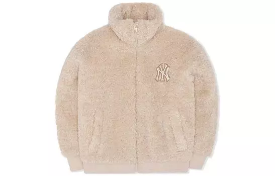 MLB Бархатная куртка женская бежевая