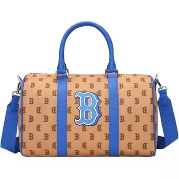 MLB Дорожная сумка из искусственной кожи, спортивная сумка, сумка-бостон, сумка на плечо, сумка-туба унисекс, синяя и коричневая