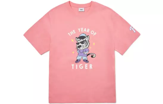 MLB Футболка команды Филадельфии Филадельфии унисекс розовые