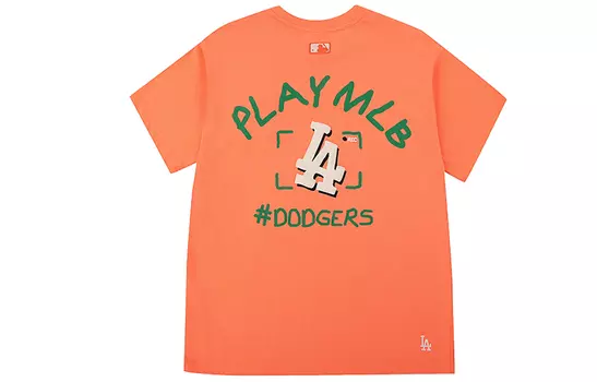 MLB Футболка Los Angeles Dodgers унисекс оранжево-красные