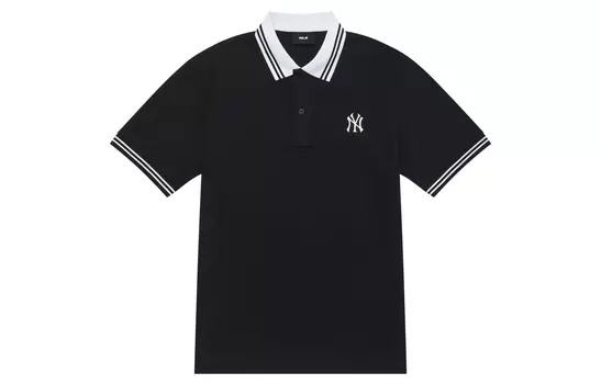 MLB Футболка-поло New York Yankees Basic Logo SS24 унисекс, черная