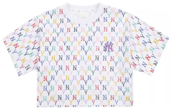 MLB Футболка прямого кроя женская белая SS21